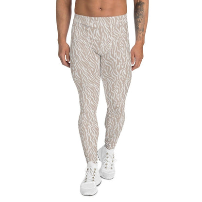 Off-White Animal Print Men's Leggings | DEEAREST LTD