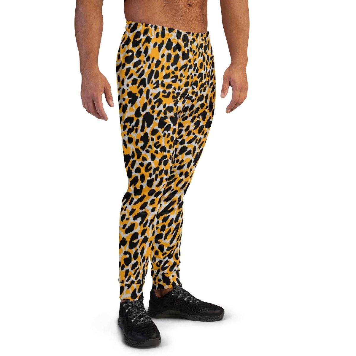 Orange Animal Print Men's Street Joggers | DEEAREST LTD