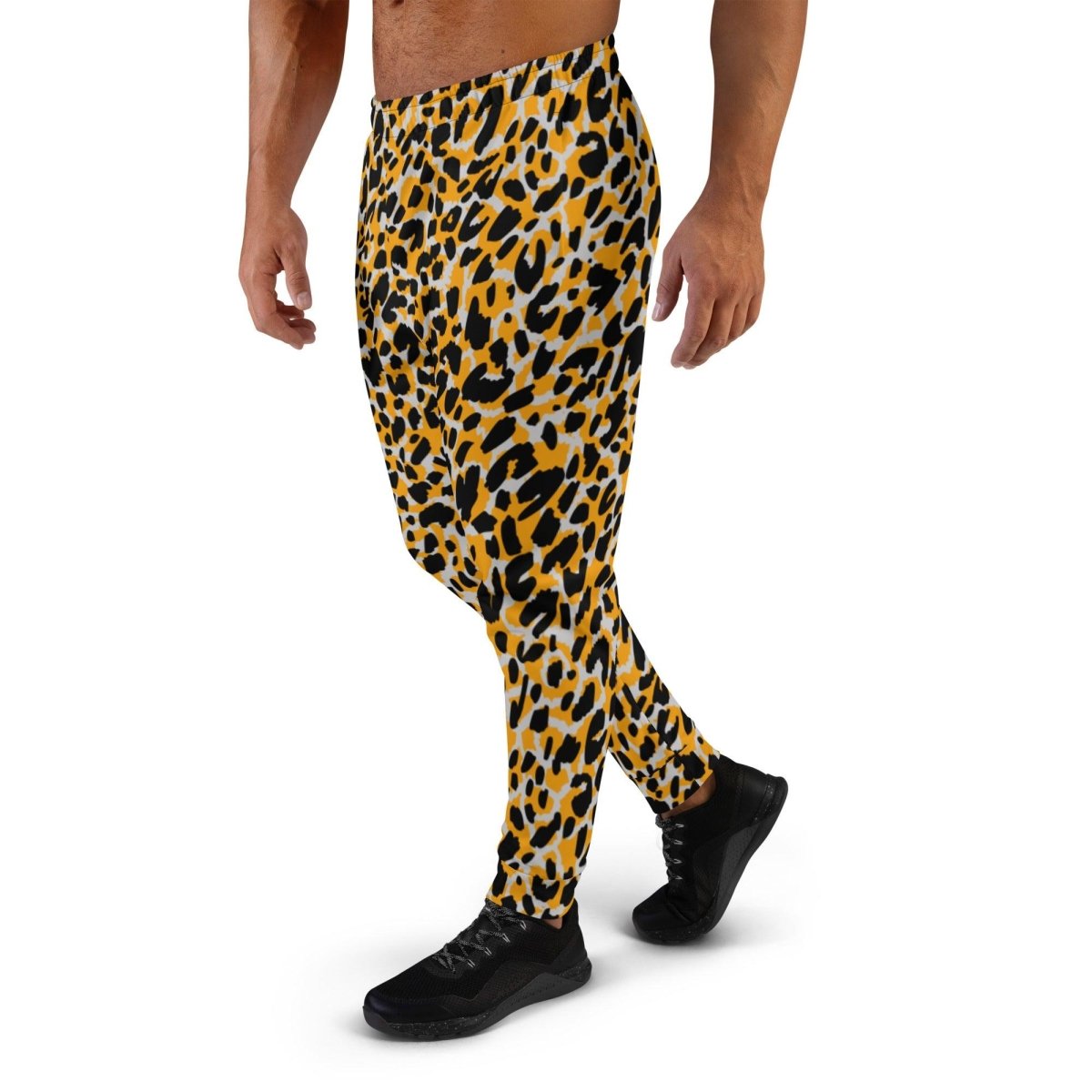 Orange Animal Print Men's Street Joggers | DEEAREST LTD