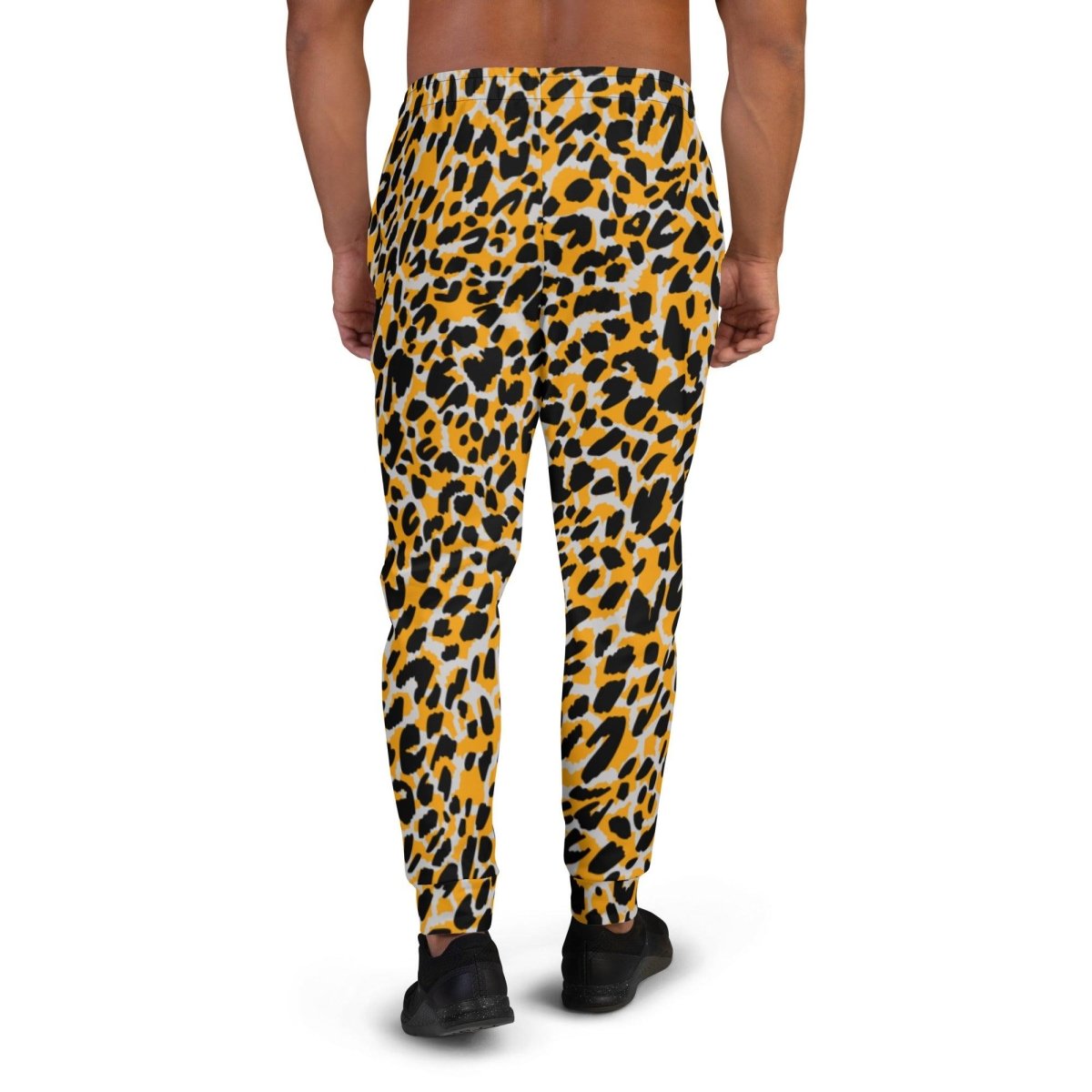 Orange Animal Print Men's Street Joggers | DEEAREST LTD