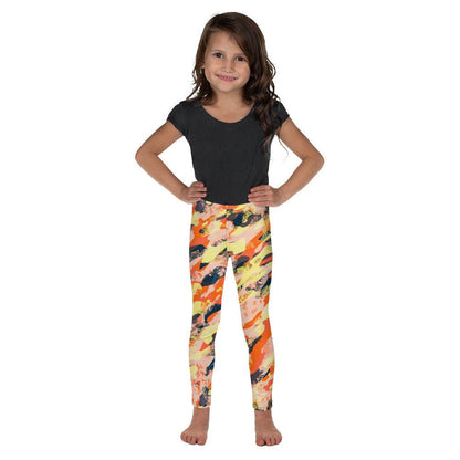 Orange Camouflage Kid's Leggings | DEEAREST LTD