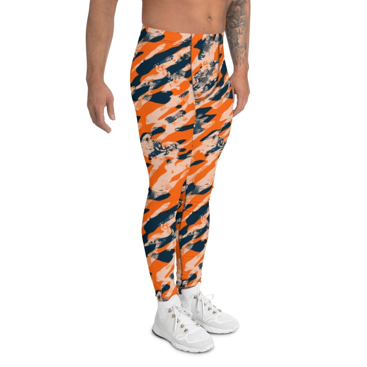 Orange Camouflage Men's Leggings | DEEAREST LTD