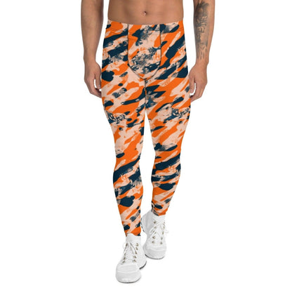 Orange Camouflage Men's Leggings | DEEAREST LTD