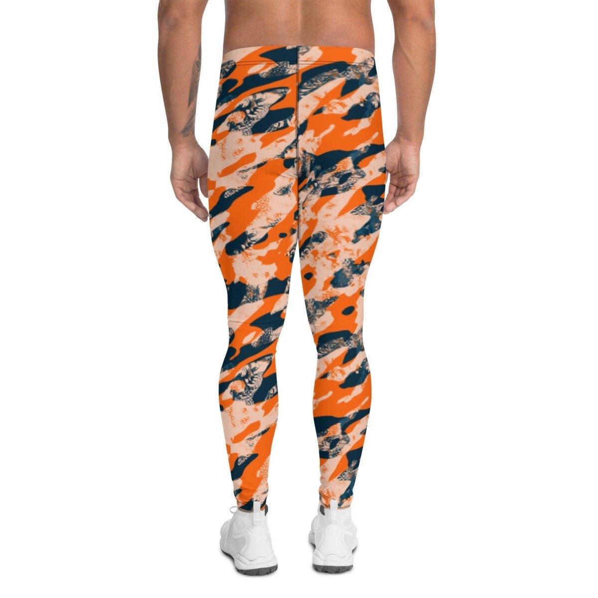 Orange Camouflage Men's Leggings | DEEAREST LTD