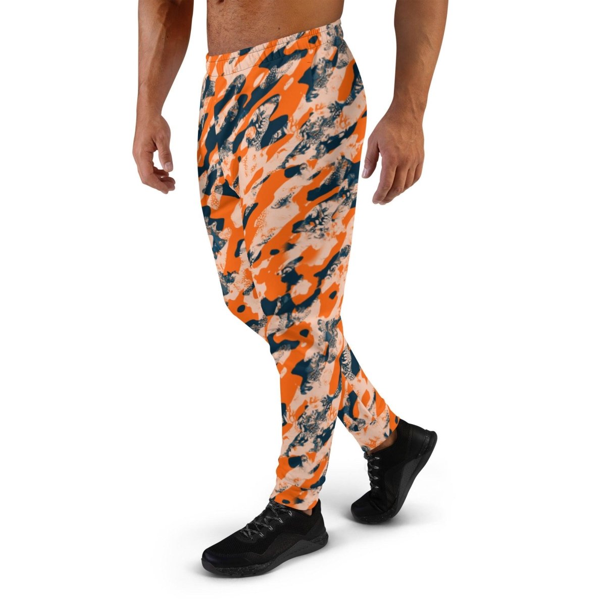 Orange Camouflage Men's Street Joggers | DEEAREST LTD