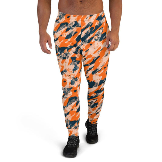 Orange Camouflage Men's Street Joggers | DEEAREST LTD