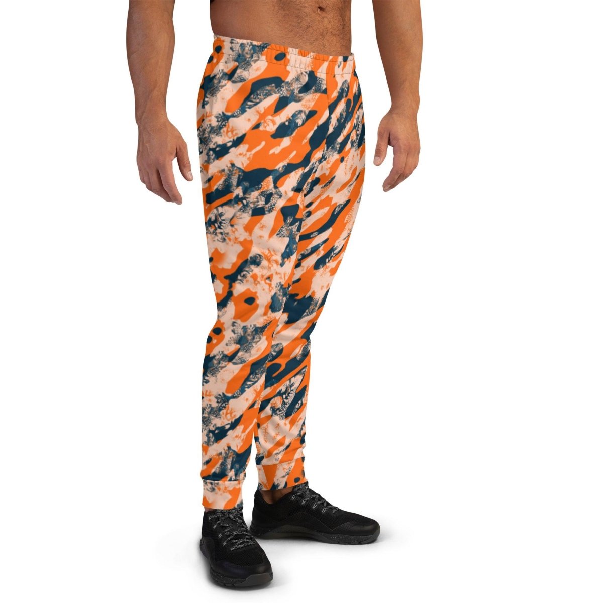 Orange Camouflage Men's Street Joggers | DEEAREST LTD