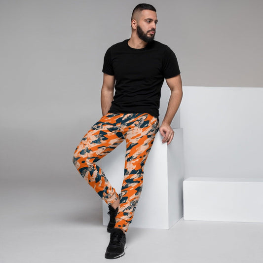 Orange Camouflage Men's Street Joggers | DEEAREST LTD