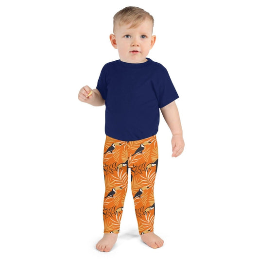 Orange Tropical Toucan Kid's Leggings | DEEAREST LTD