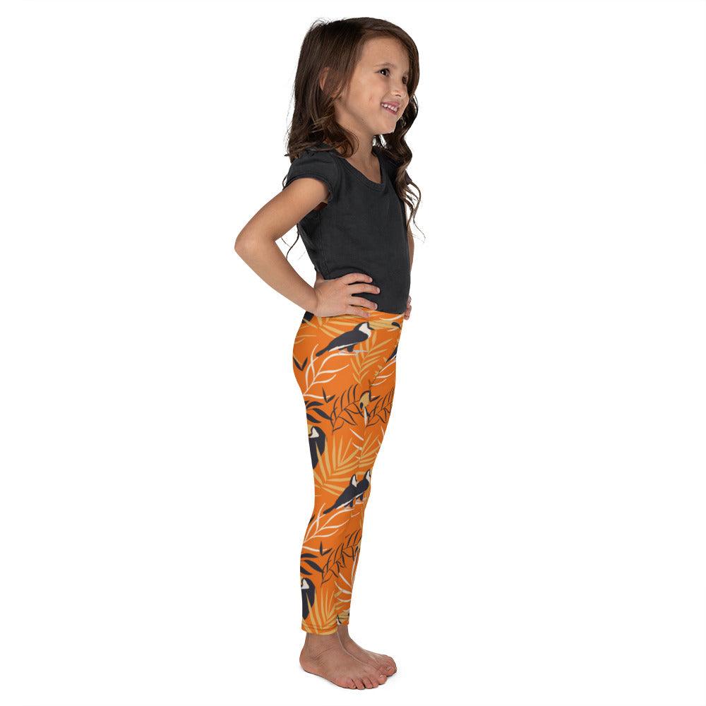 Orange Tropical Toucan Kid's Leggings | DEEAREST LTD