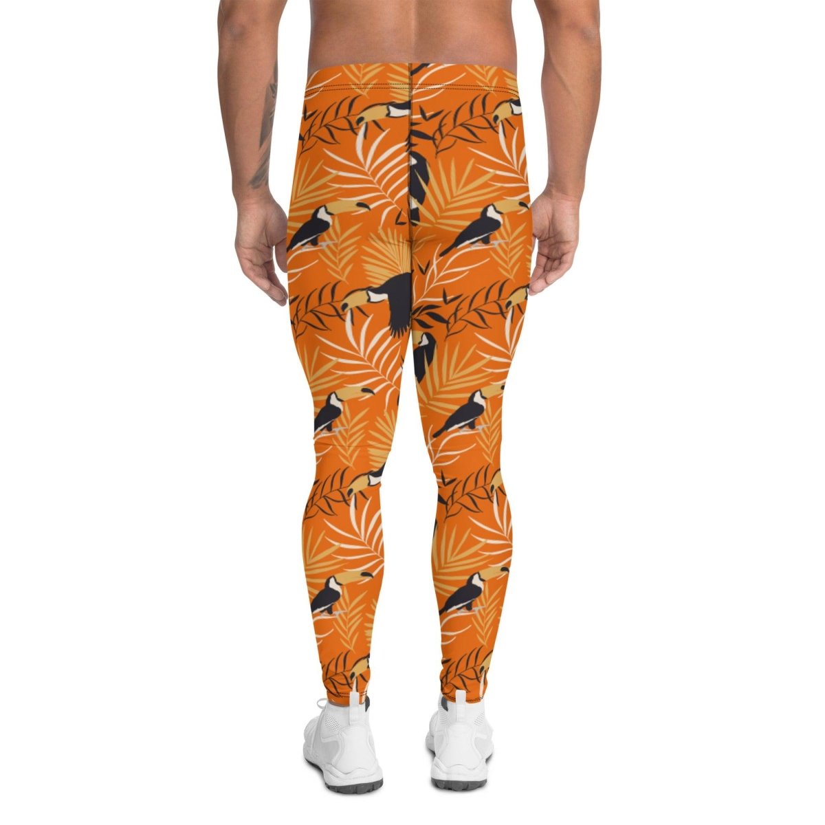 Orange Tropical Toucan Men's Leggings | DEEAREST LTD