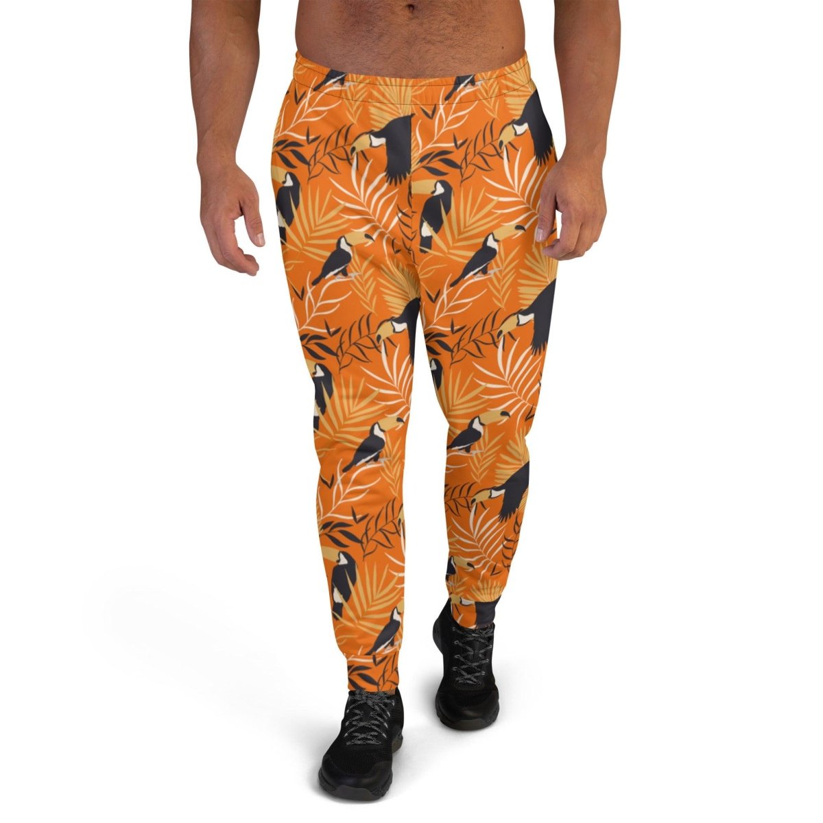 Orange Tropical Toucan Men's Street Joggers | DEEAREST LTD