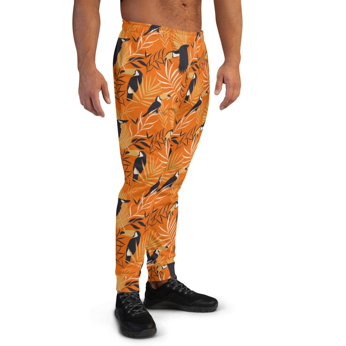 Orange Tropical Toucan Men's Street Joggers | DEEAREST LTD