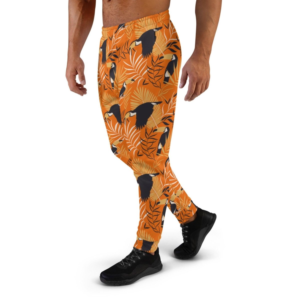 Orange Tropical Toucan Men's Street Joggers | DEEAREST LTD