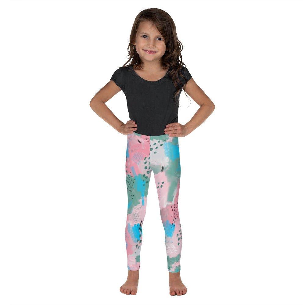 Pink Abstract Kid's Leggings | DEEAREST LTD