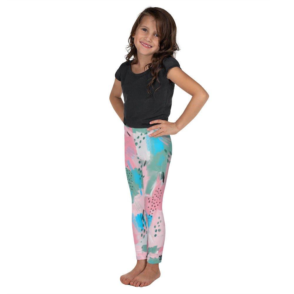 Pink Abstract Kid's Leggings | DEEAREST LTD