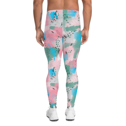 Pink Abstract Men's Leggings | DEEAREST LTD