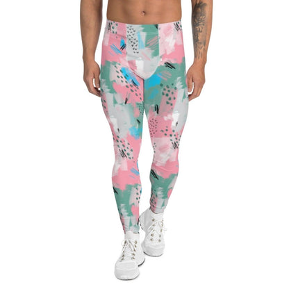 Pink Abstract Men's Leggings | DEEAREST LTD