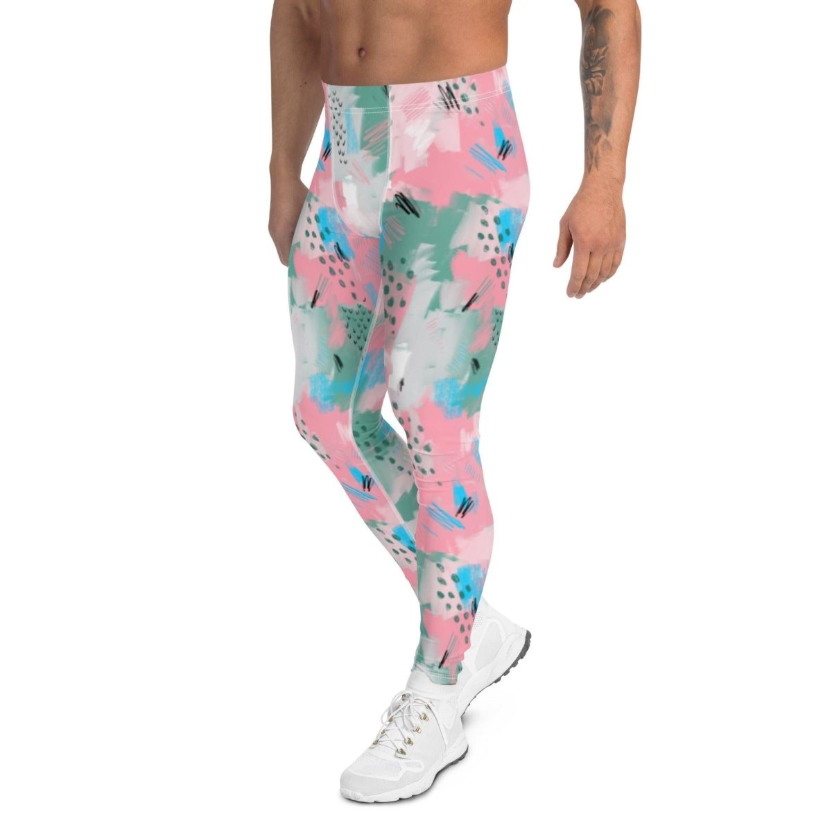 Pink Abstract Men's Leggings | DEEAREST LTD