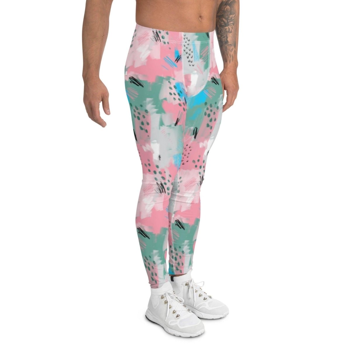 Pink Abstract Men's Leggings | DEEAREST LTD