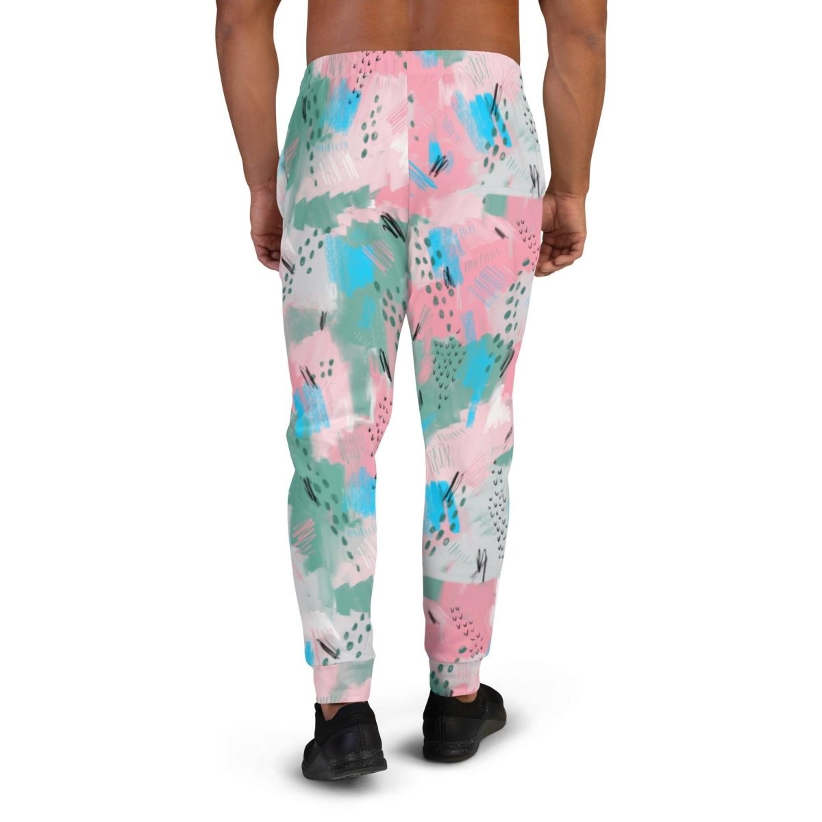 Pink Abstract Men's Street Joggers | DEEAREST LTD