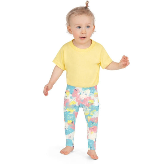 Pink and Blue Abstract Kid's Leggings | DEEAREST LTD