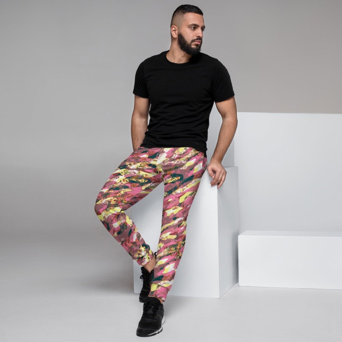 Pink Camouflage Men's Street Joggers | DEEAREST LTD