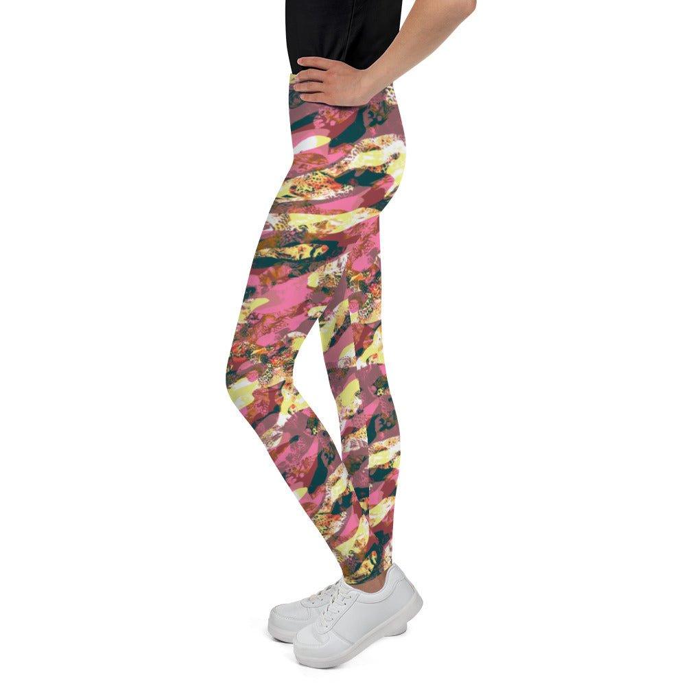 Pink Camouflage Youth Leggings | DEEAREST LTD