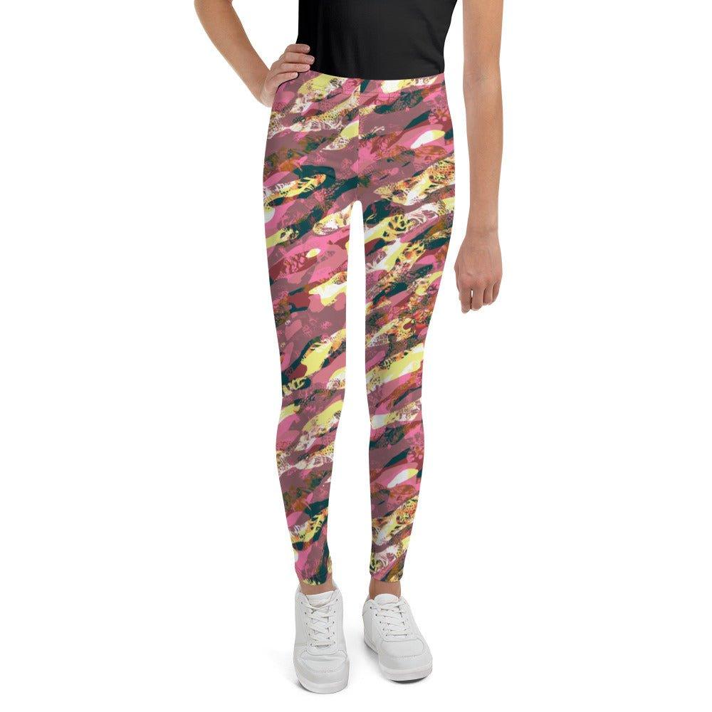 Pink Camouflage Youth Leggings | DEEAREST LTD