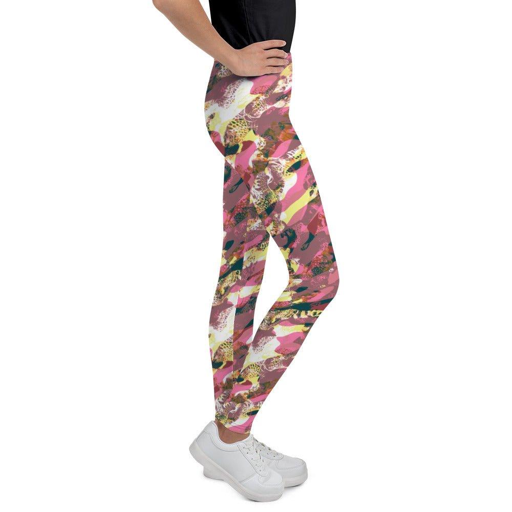 Pink Camouflage Youth Leggings | DEEAREST LTD