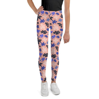 Pink Floral Youth Leggings | DEEAREST LTD