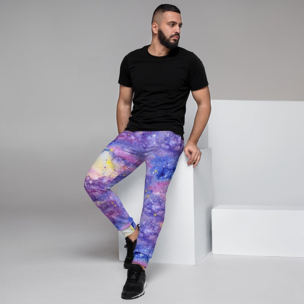 Pink Galaxy Men's Street Joggers | DEEAREST LTD