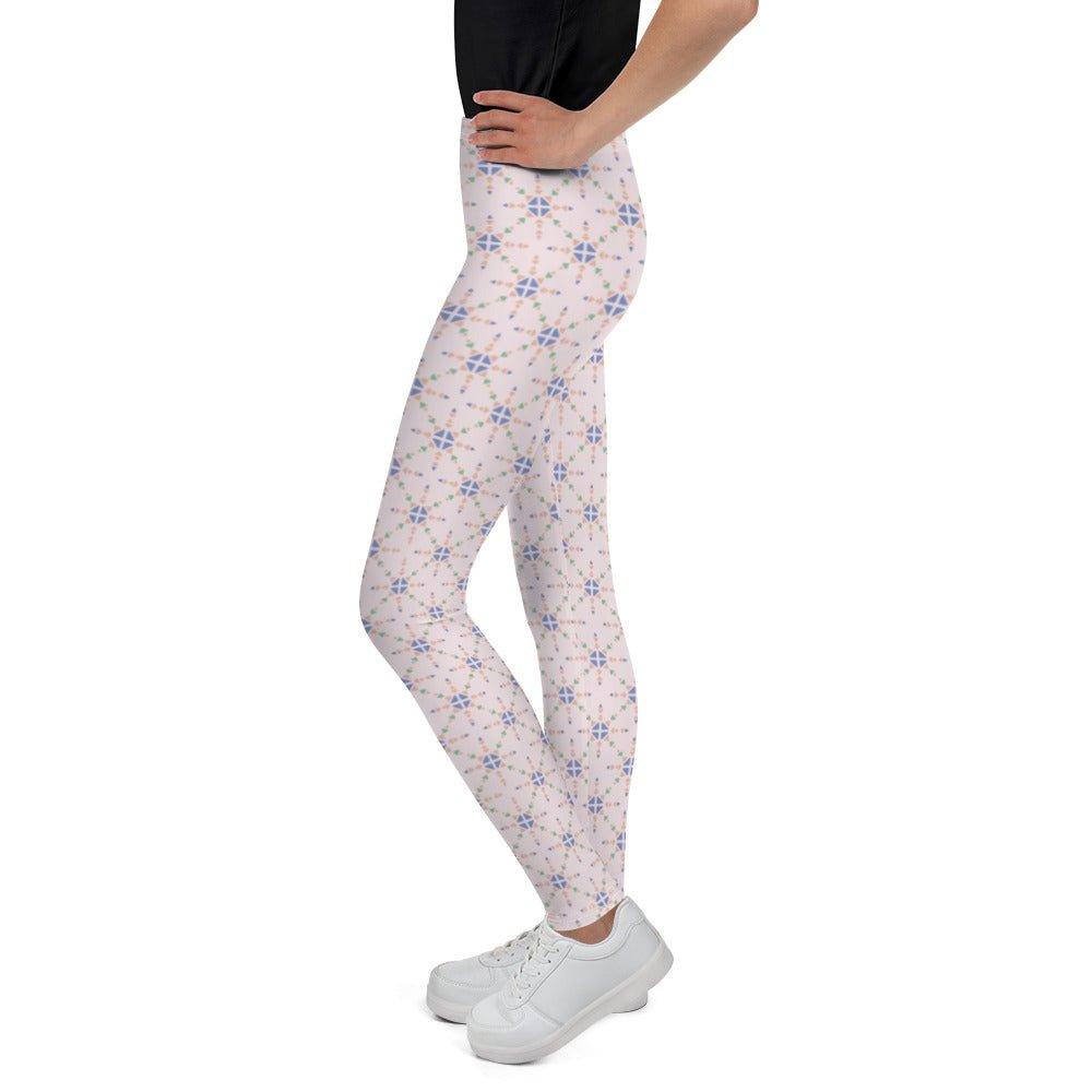 Pink Patterned Youth Leggings | DEEAREST LTD