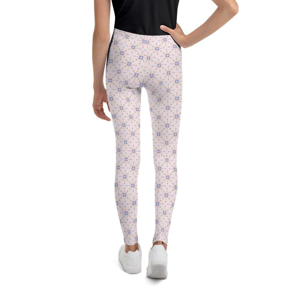 Pink Patterned Youth Leggings | DEEAREST LTD