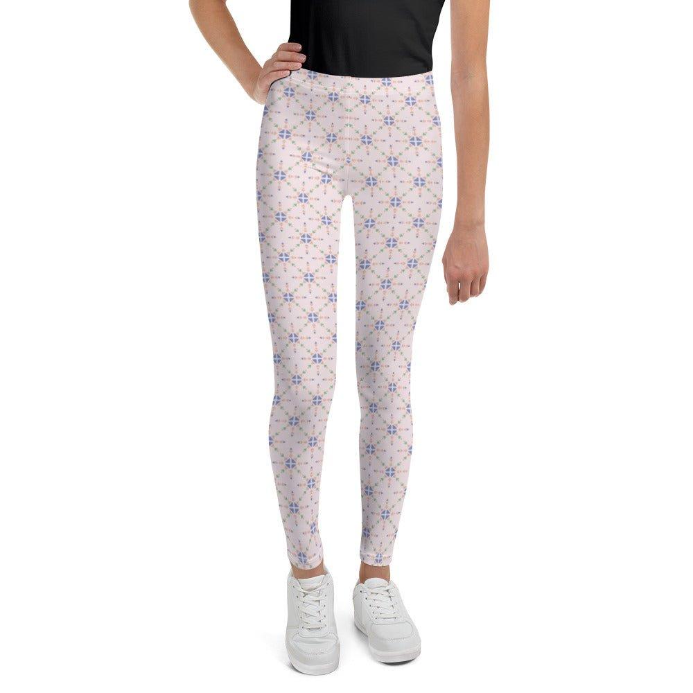 Pink Patterned Youth Leggings | DEEAREST LTD