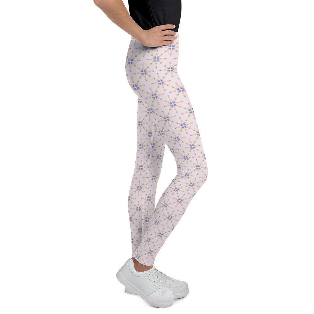 Pink Patterned Youth Leggings | DEEAREST LTD