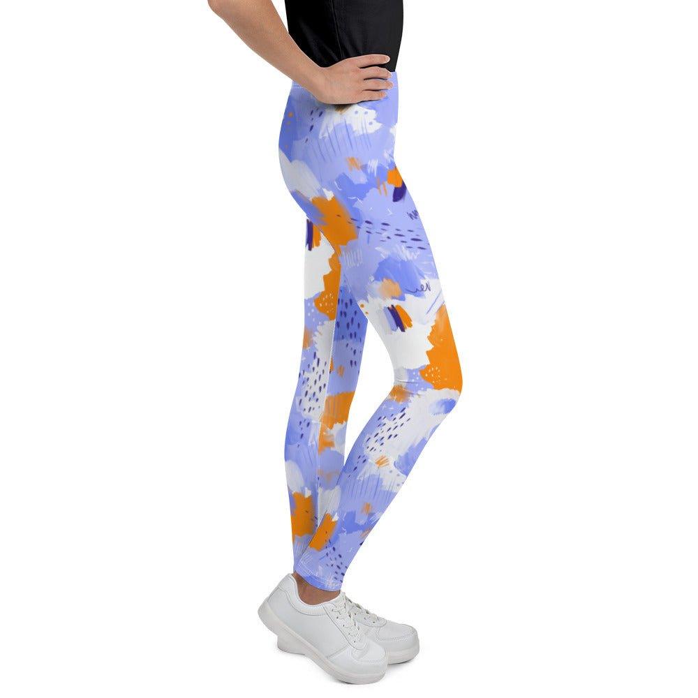 Purple Abstract Youth Leggings | DEEAREST LTD