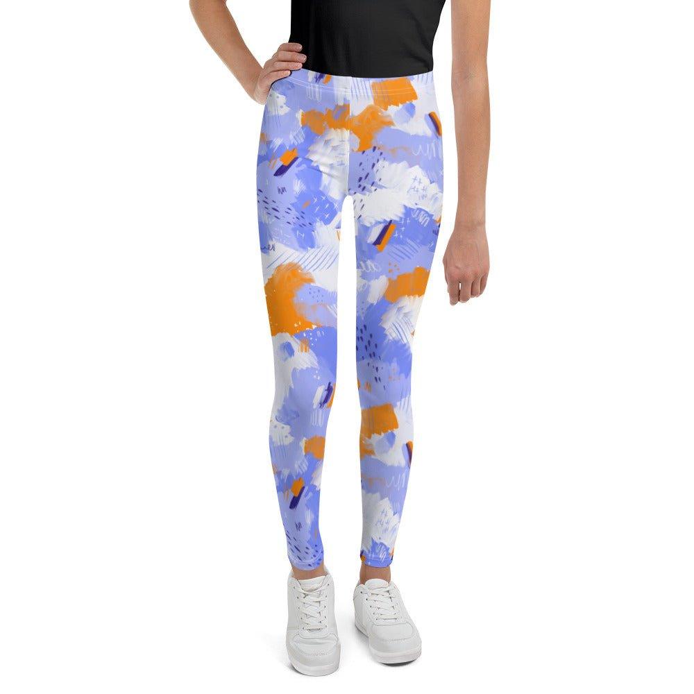 Purple Abstract Youth Leggings | DEEAREST LTD