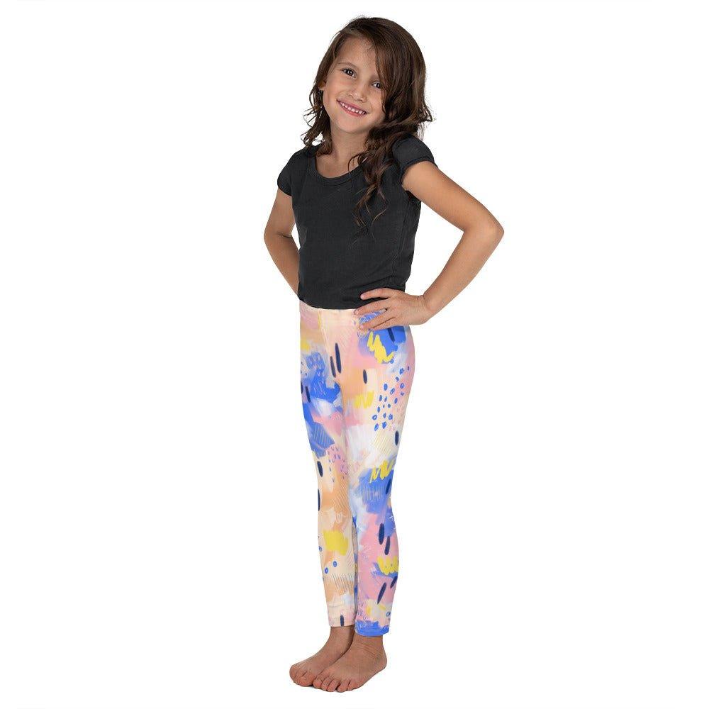 Purple and Pink Abstract Kid's Leggings | DEEAREST LTD