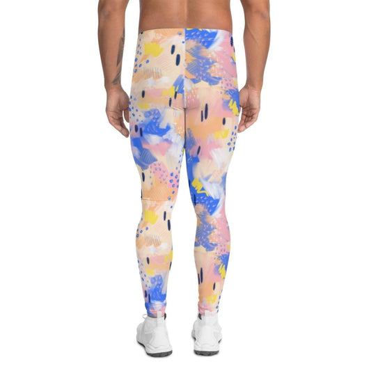 Purple and Pink Abstract Men's Leggings | DEEAREST LTD