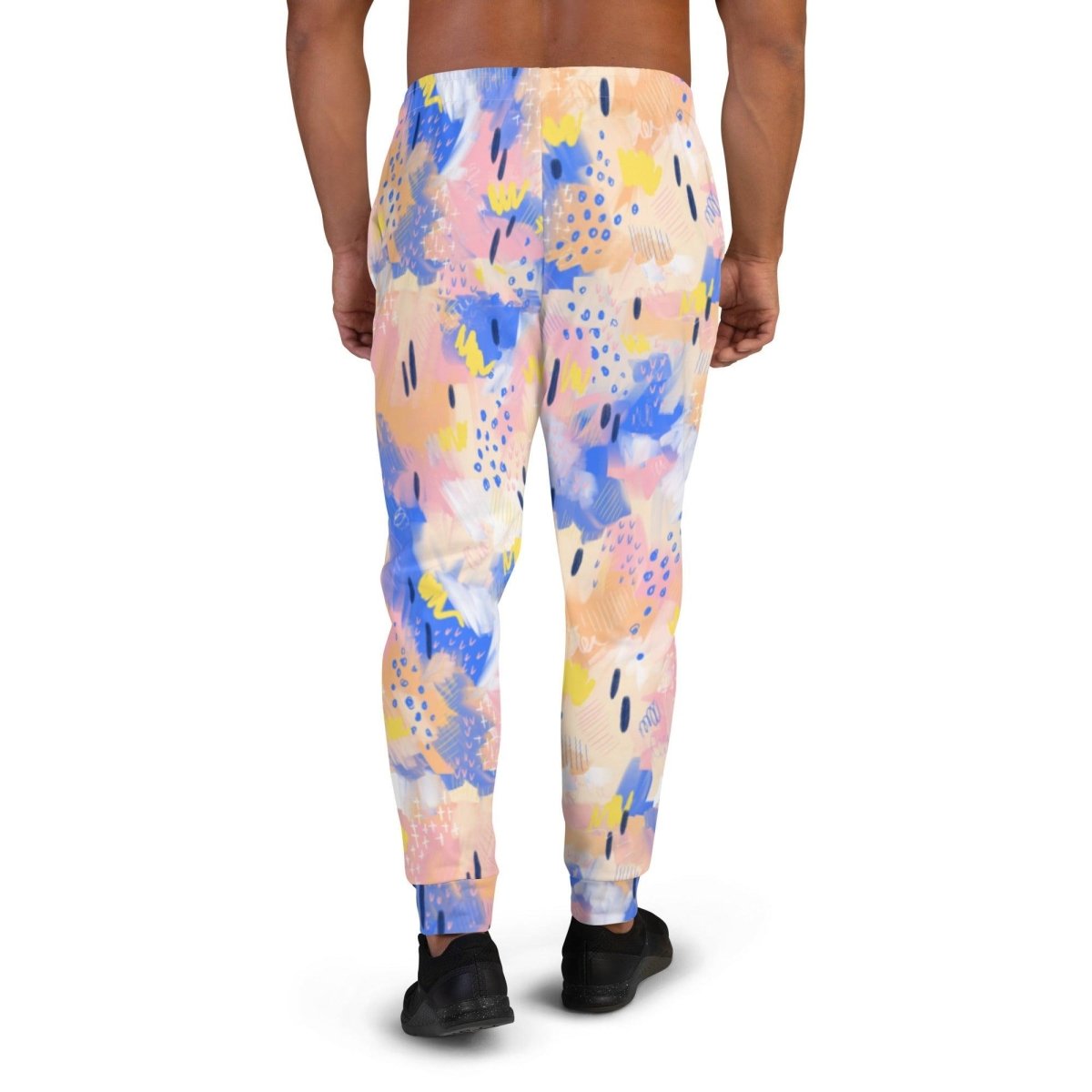 Purple and Pink Abstract Men's Street Joggers | DEEAREST LTD