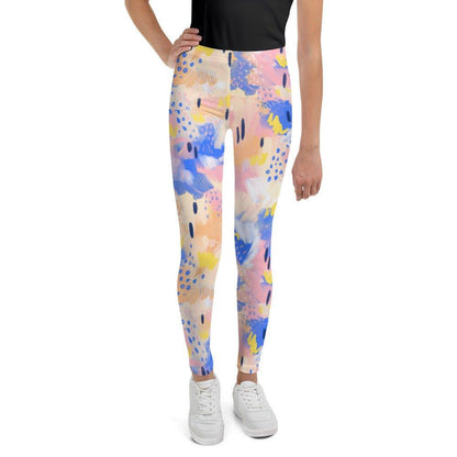 Purple and Pink Abstract Youth Leggings | DEEAREST LTD