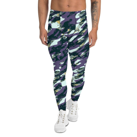 Purple Camouflage Men's Leggings | DEEAREST LTD