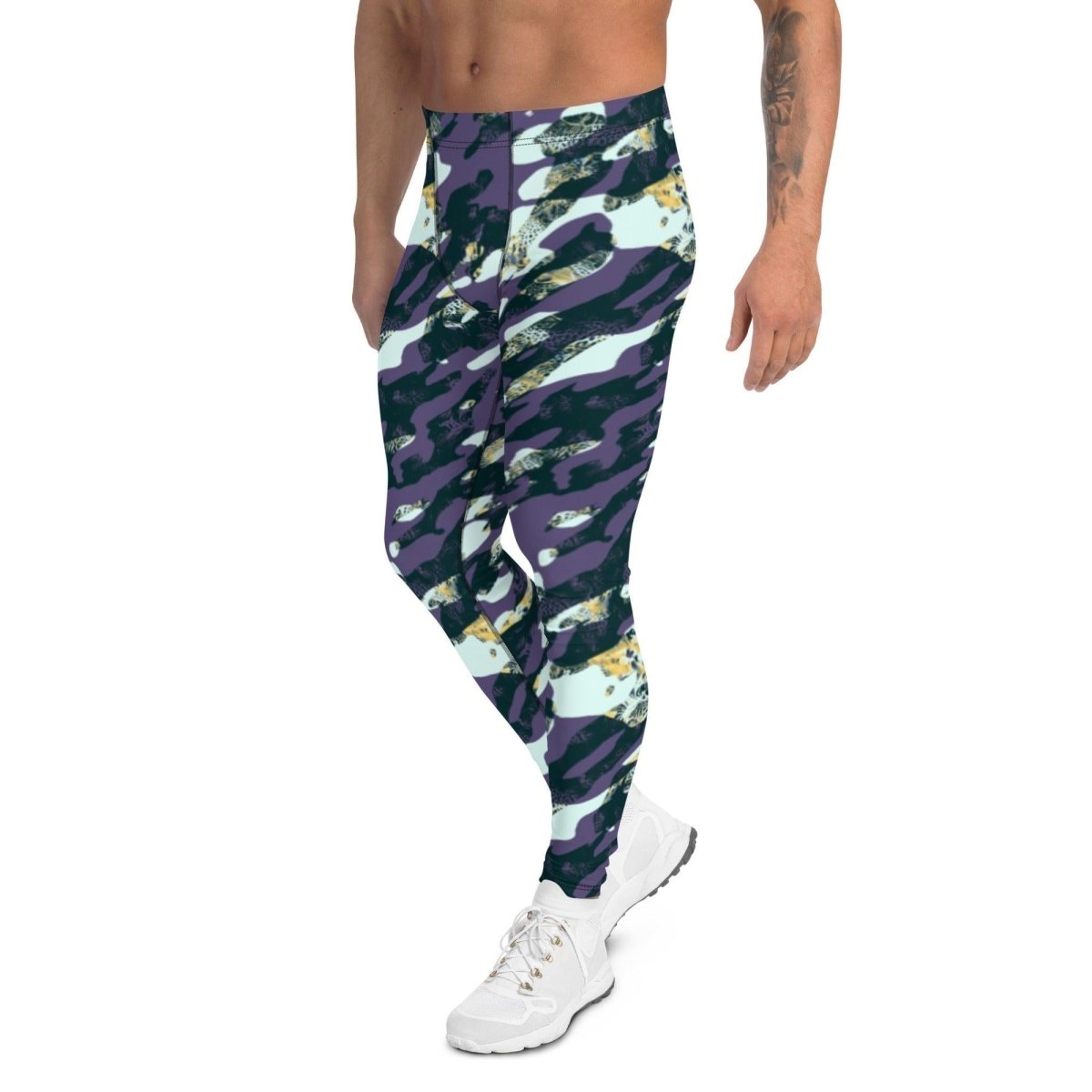 Purple Camouflage Men's Leggings | DEEAREST LTD