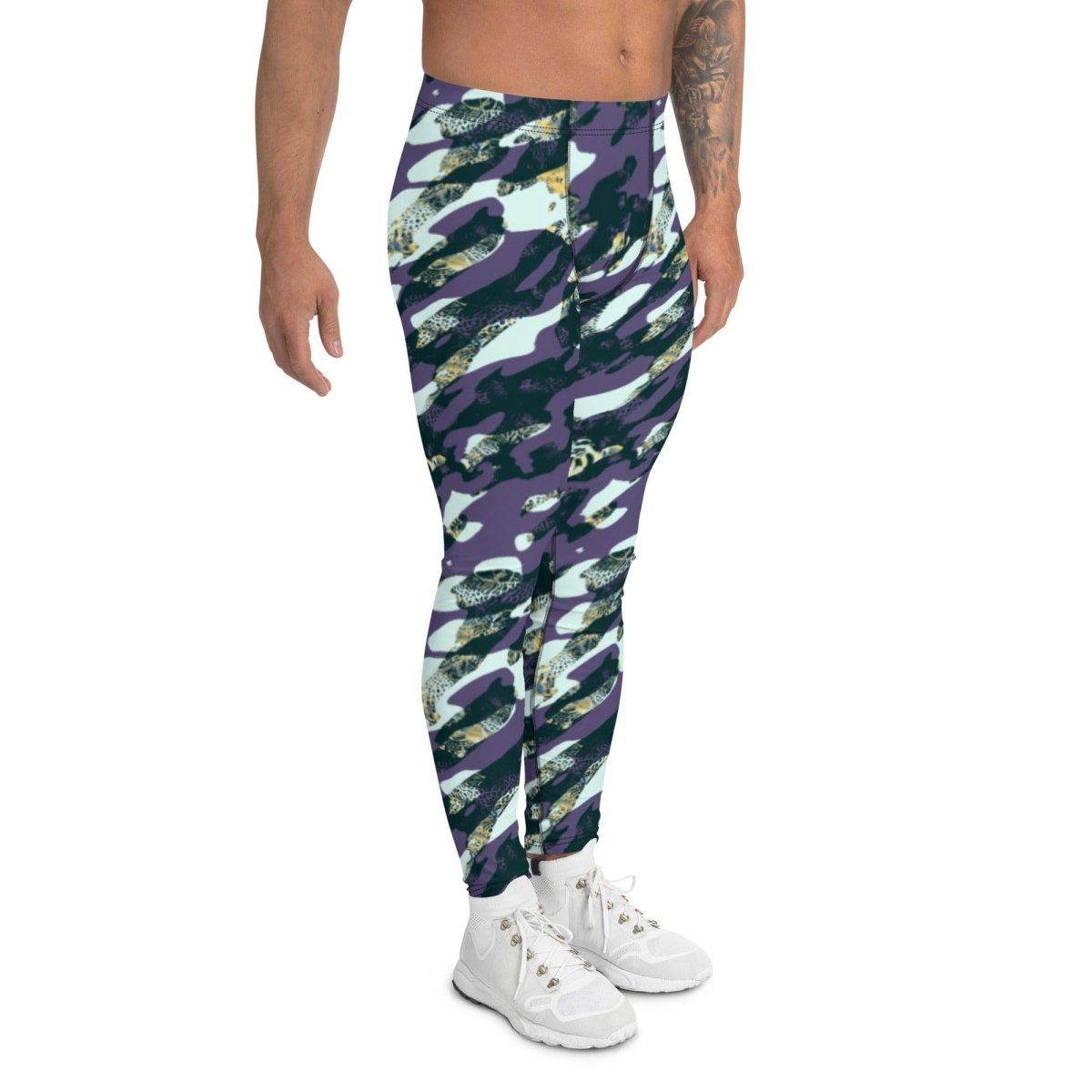 Purple Camouflage Men's Leggings | DEEAREST LTD