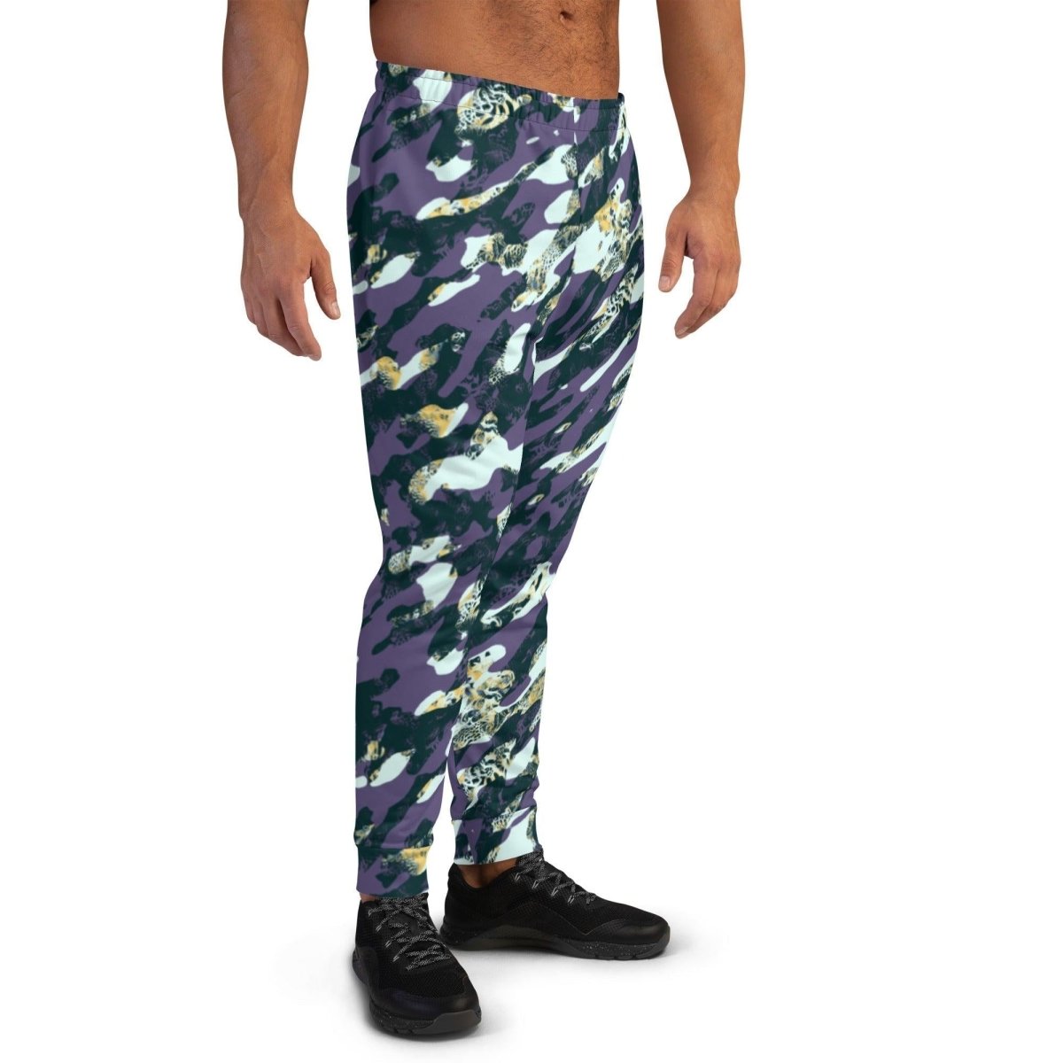 Purple Camouflage Men's Street Joggers | DEEAREST LTD