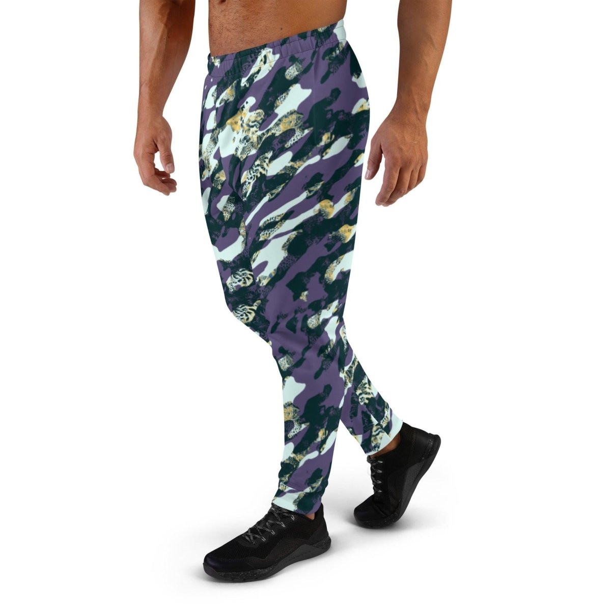 Purple Camouflage Men's Street Joggers | DEEAREST LTD