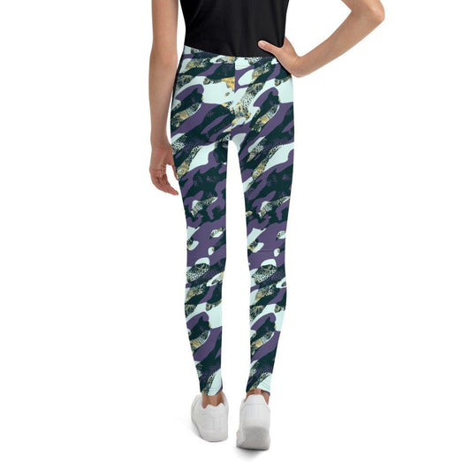 Purple Camouflage Youth Leggings | DEEAREST LTD