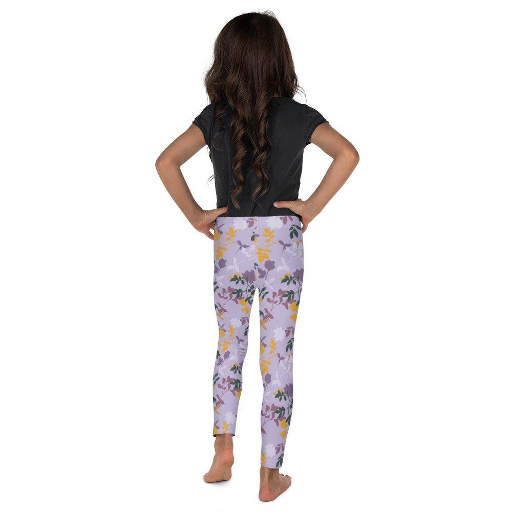 Purple Floral Kid's Leggings | DEEAREST LTD