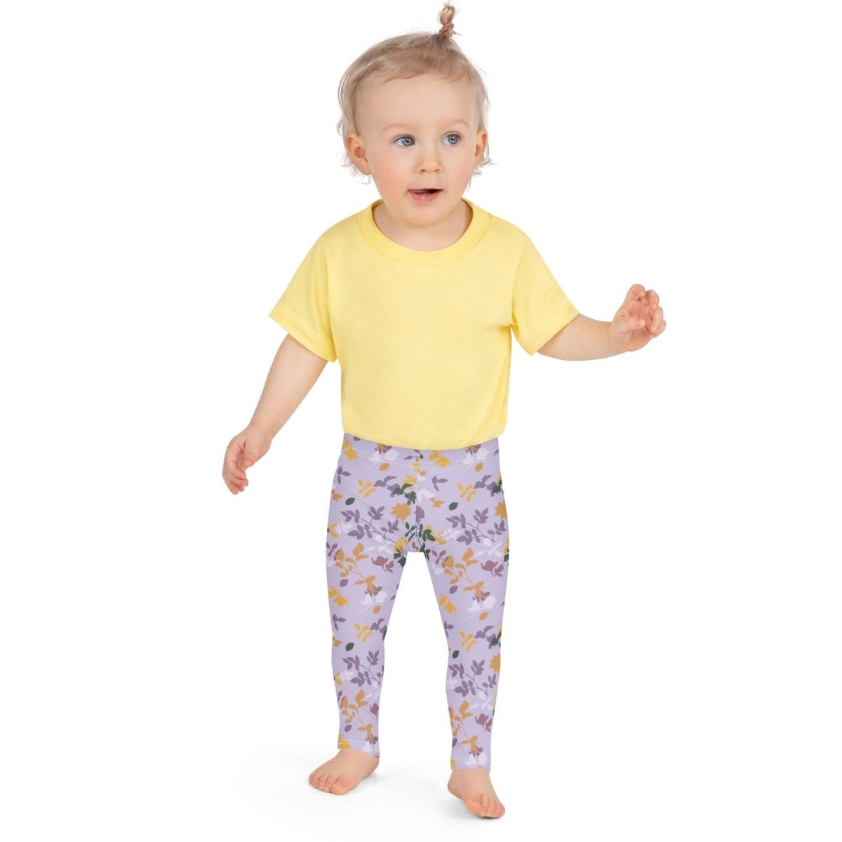 Purple Floral Kid's Leggings | DEEAREST LTD